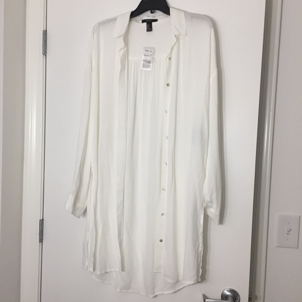 Forever 21 white dress/jacket/cover-up